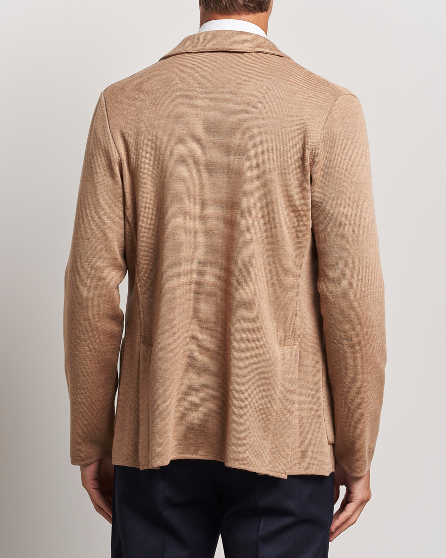 Herr | Kavajer | Lardini | Knitted Wool Blazer Beige