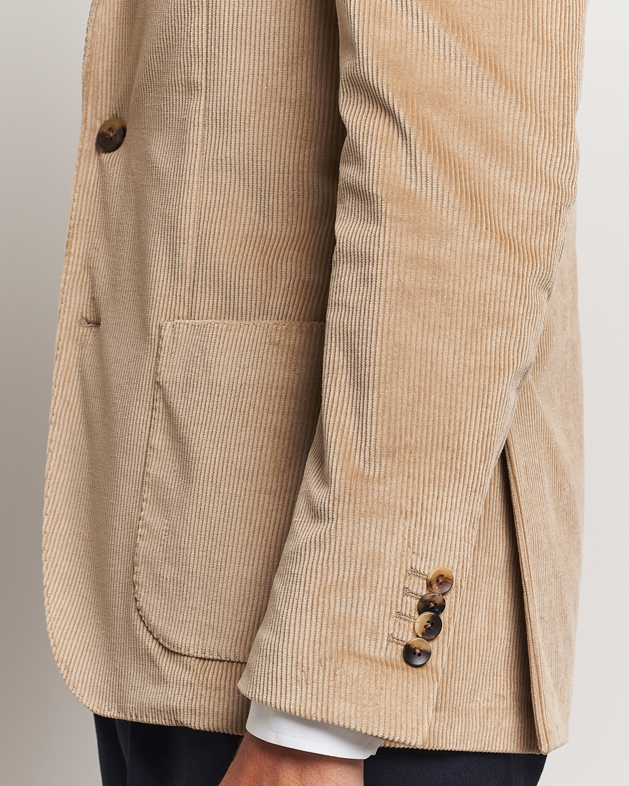 Herr | Kavajer | Lardini | Corduroy Blazer Beige