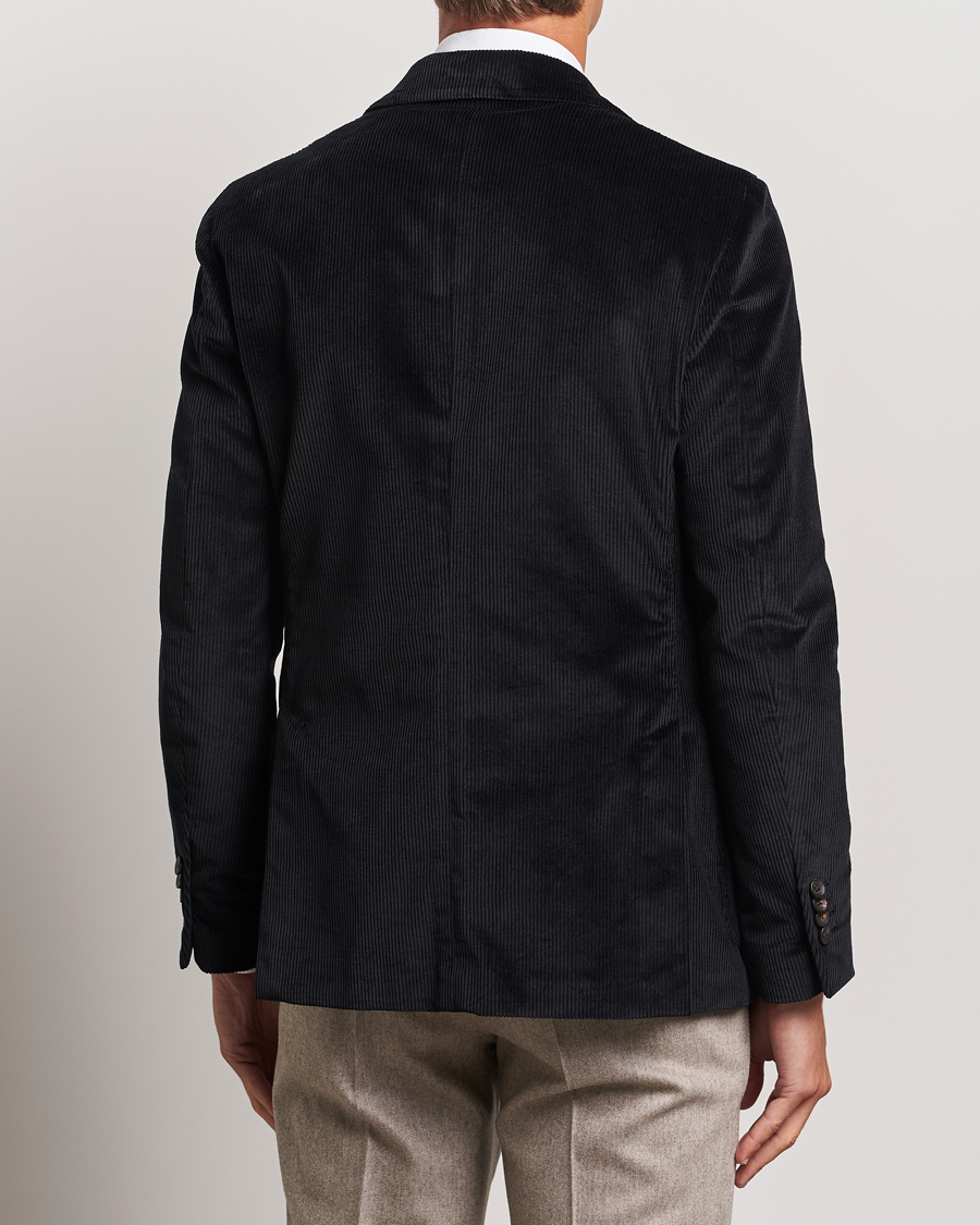Herr | Kavajer | Lardini | Corduroy Blazer Black
