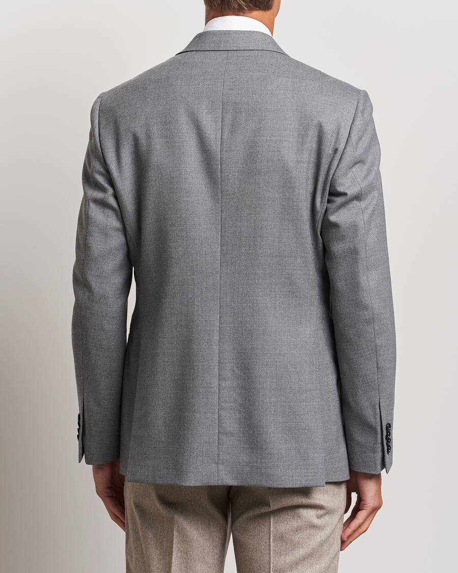 Herr | Kavajer | Lardini | Wool Flannel Blazer Light Grey