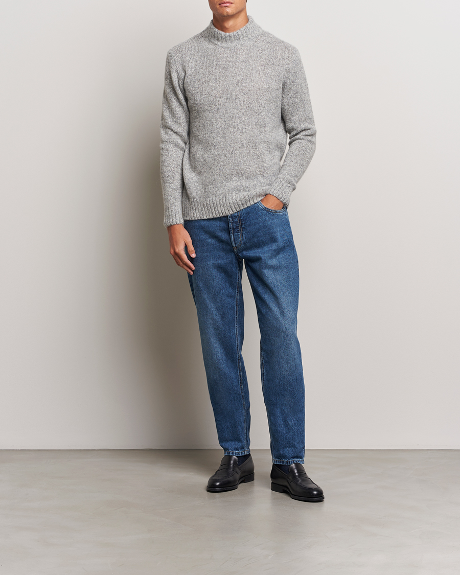 Herr | Tröjor | Lardini | Wool/Alpaca Knitted Sweater Grey