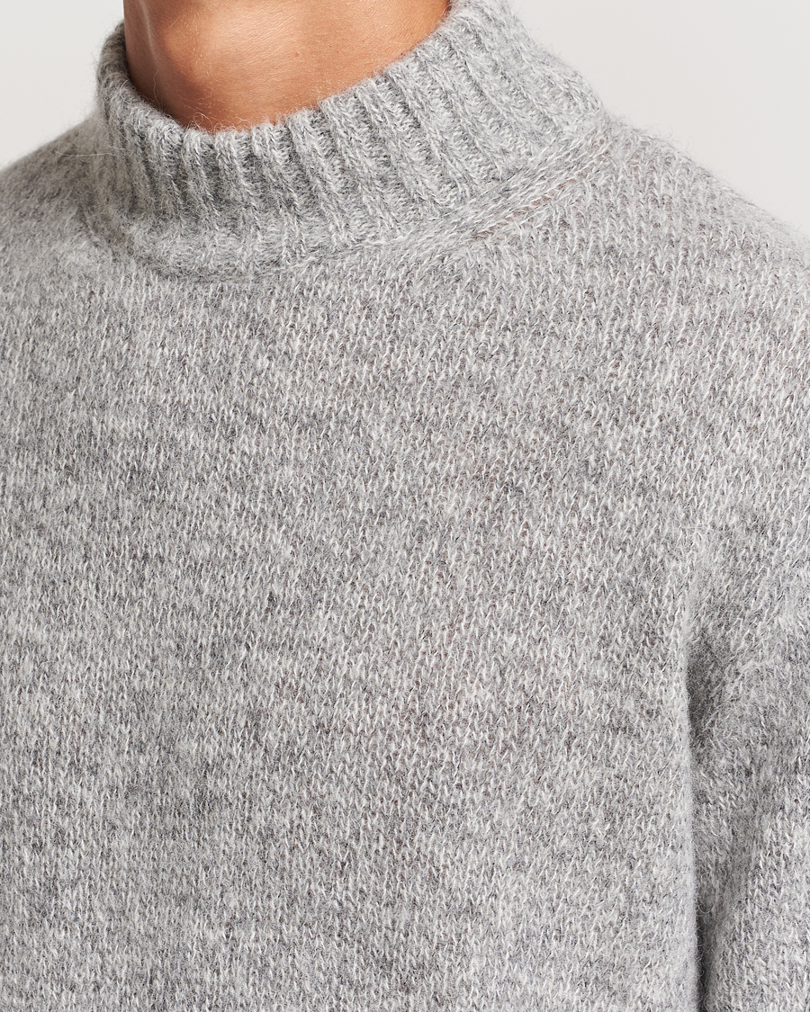 Herr | Tröjor | Lardini | Wool/Alpaca Knitted Sweater Grey