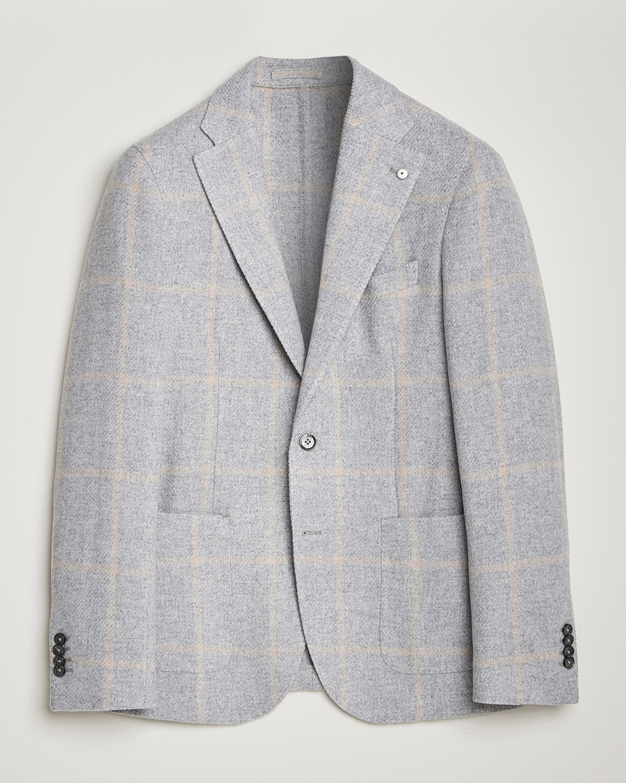 Herr | Kavajer | L.B.M. 1911 | Jack Regular Jersey Wool Blazer Light Grey