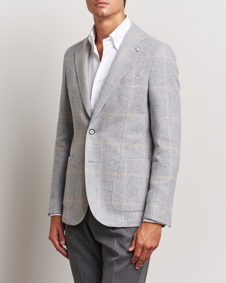 Herr | Kavajer | L.B.M. 1911 | Jack Regular Jersey Wool Blazer Light Grey