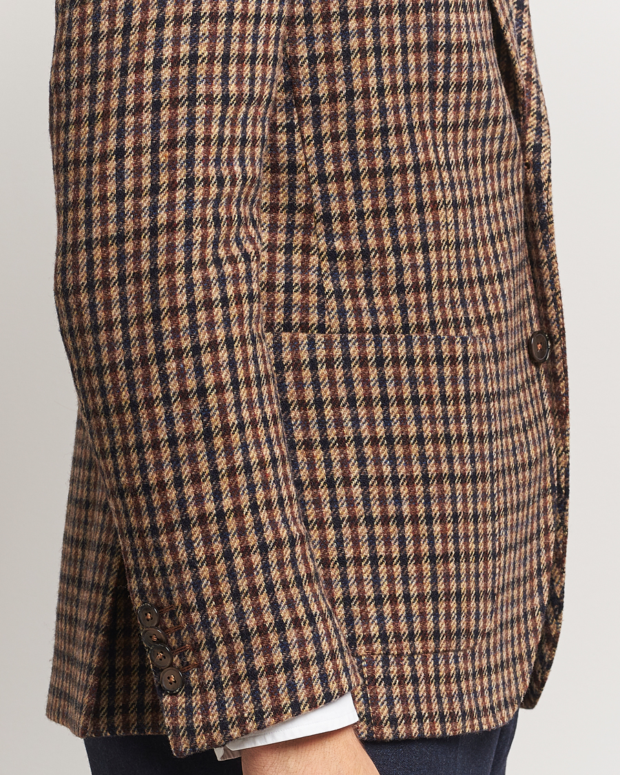 Herr | Kavajer | L.B.M. 1911 | Jack Regular Small Check Wool Blazer Brown
