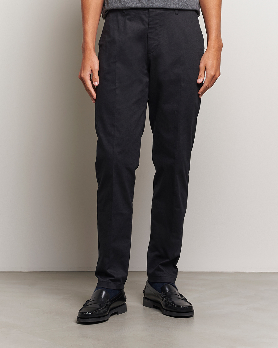 Herr | Byxor | LES DEUX | Como Reg Cotton Pants Black