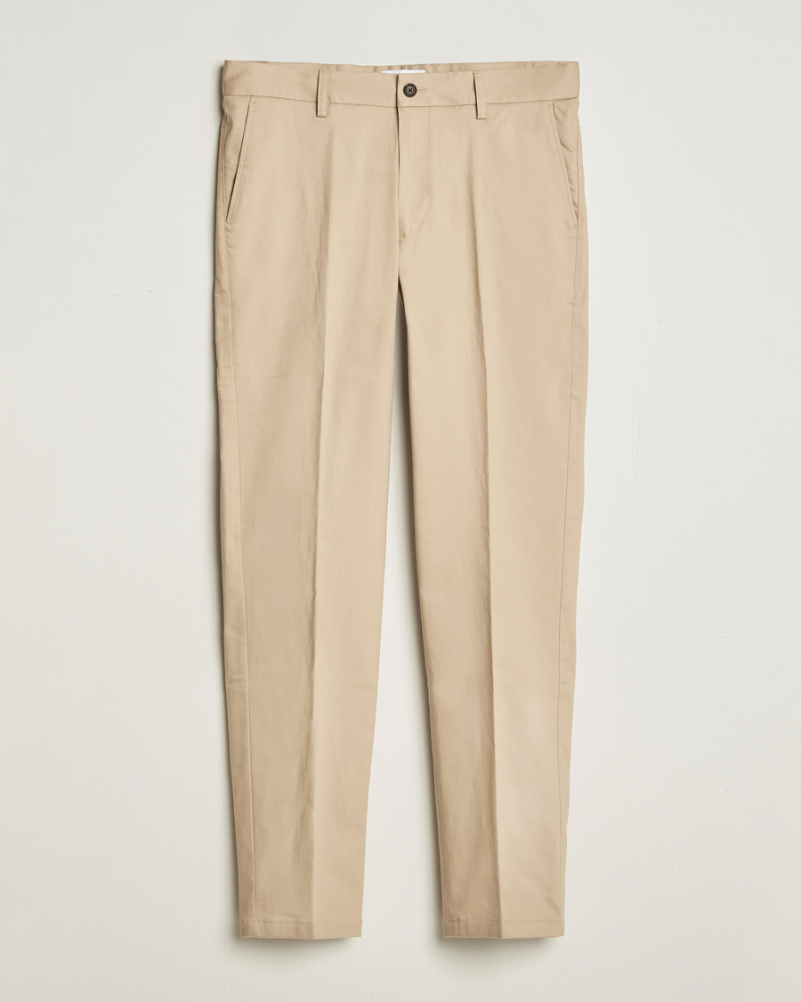 Herr | Byxor | LES DEUX | Como Reg Cotton Pants Dark Sand