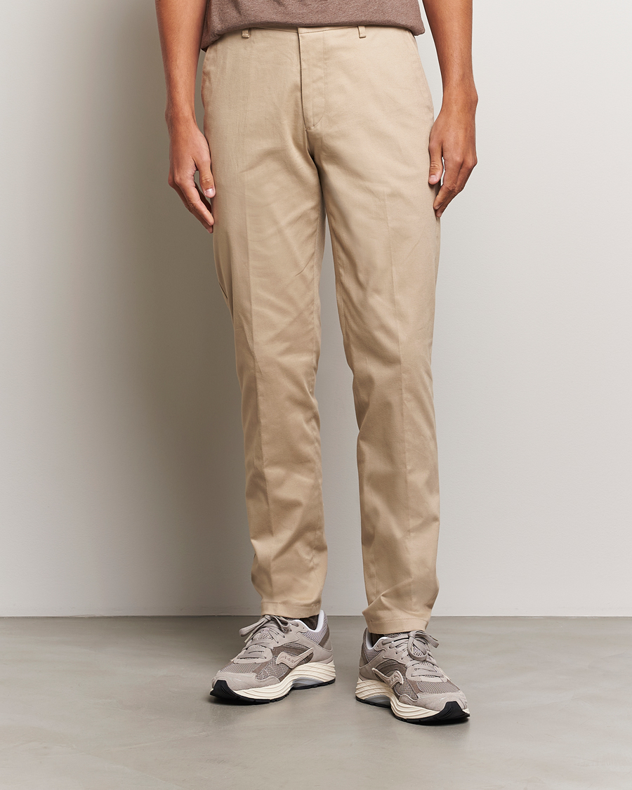 Herr | Byxor | LES DEUX | Como Reg Cotton Pants Dark Sand