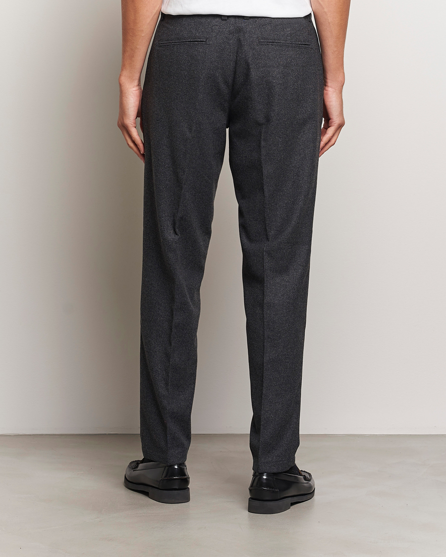 Herr | Byxor | LES DEUX | Como Reg Wool Pants Charcoal Melange