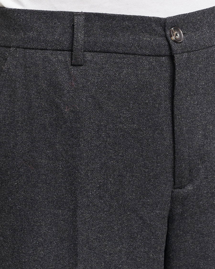 Herr | Byxor | LES DEUX | Como Reg Wool Pants Charcoal Melange