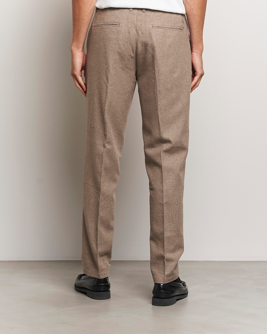 Herr | Byxor | LES DEUX | Como Reg Wool Pants Desert Taupe Melange