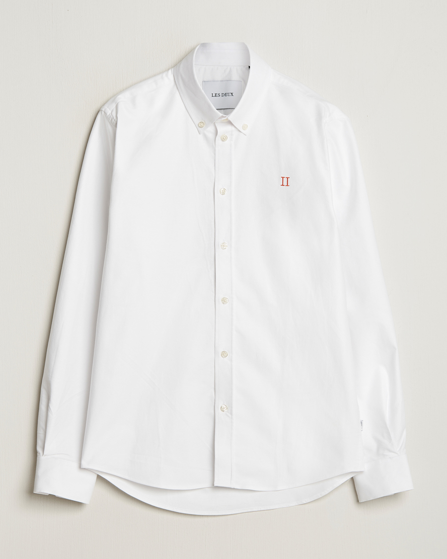 Herr | Skjortor | LES DEUX | Konrad Contrast Oxford Shirt White