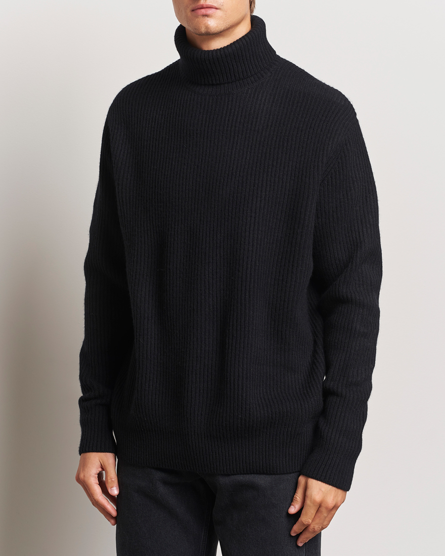 Herr | Tröjor | LES DEUX | Eddie Wool Rib Rollneck Black