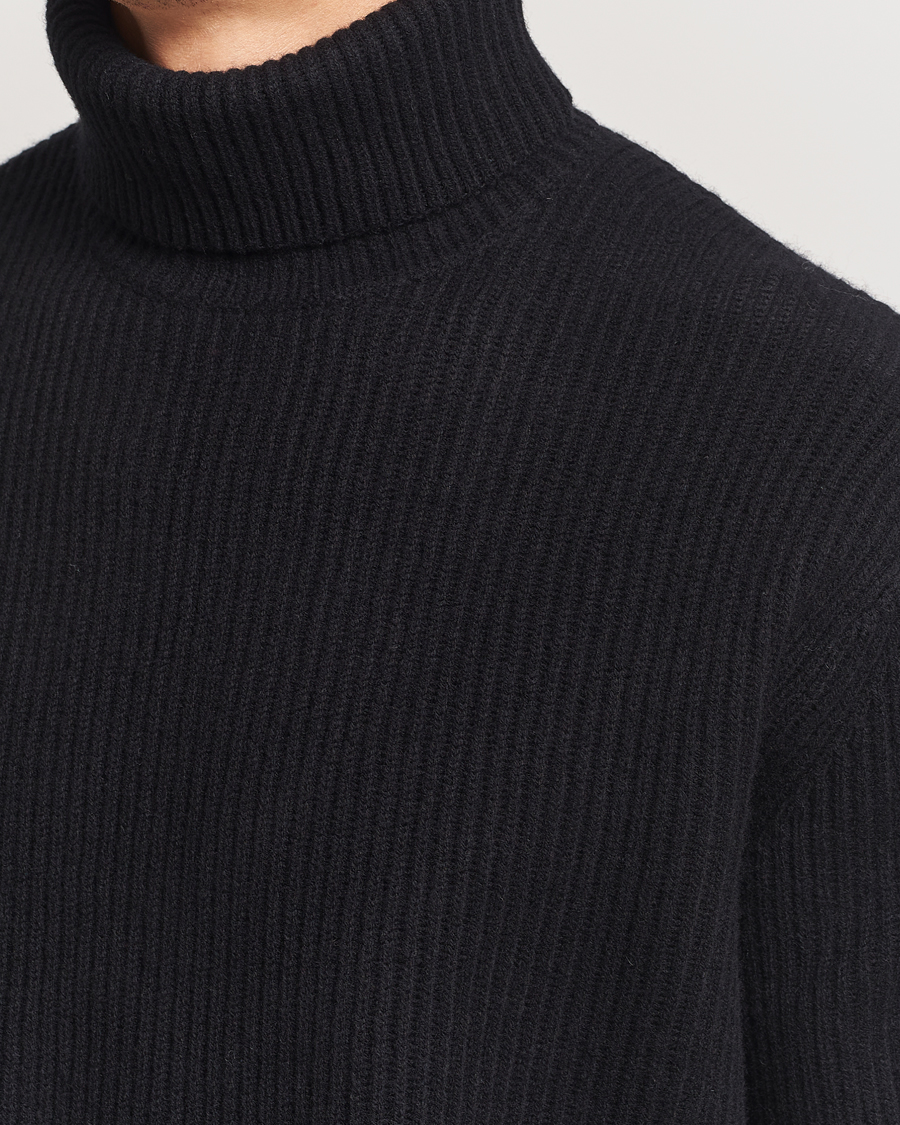 Herr | Tröjor | LES DEUX | Eddie Wool Rib Rollneck Black