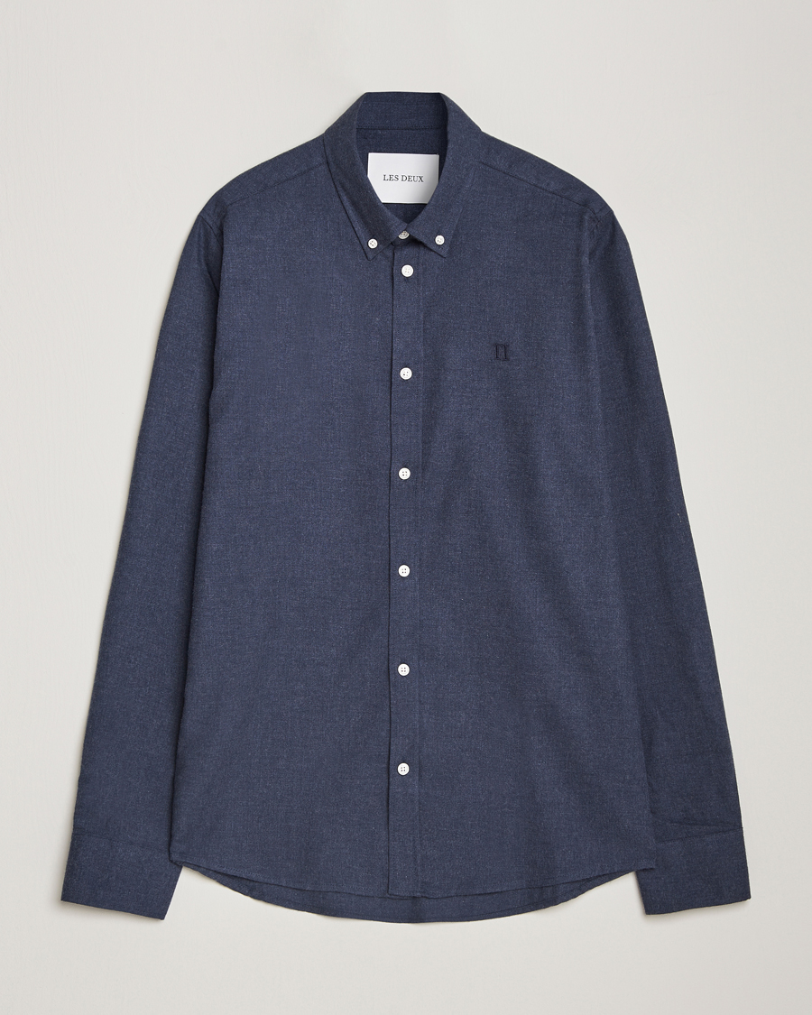 Herr | Skjortor | LES DEUX | Dessert Reg Shirt Dark Navy Melange