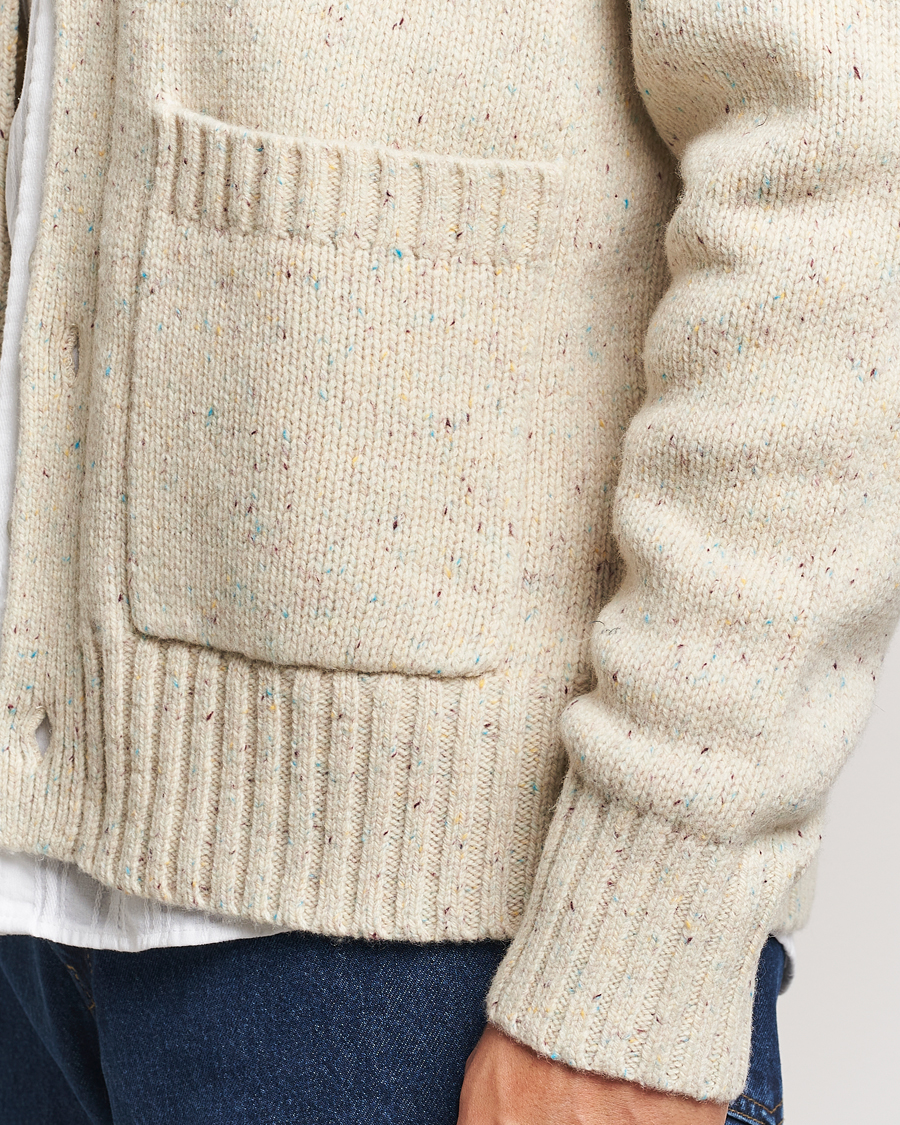 Herr | Tröjor | LES DEUX | Gary Fleck Wool Cardigan Light Sand