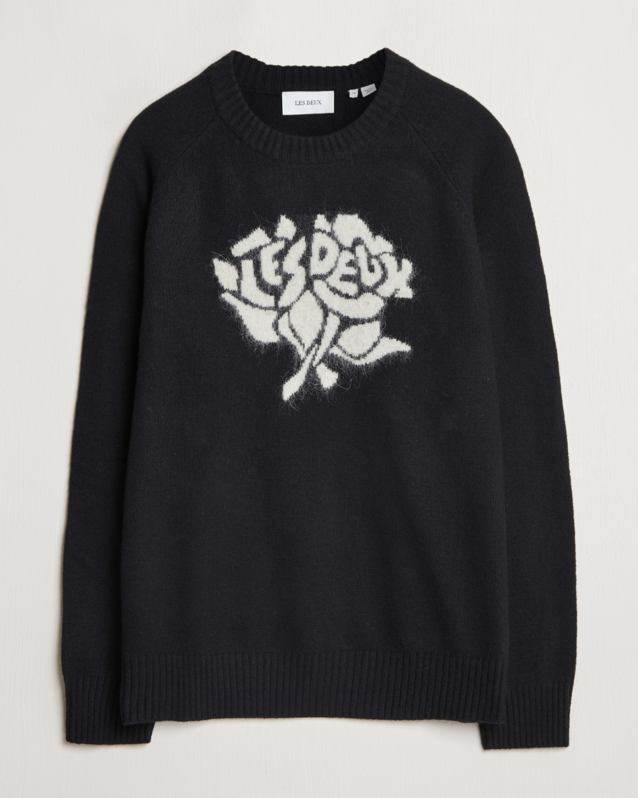 Herr | Tröjor | LES DEUX | Felipe Knit Black/Ivory