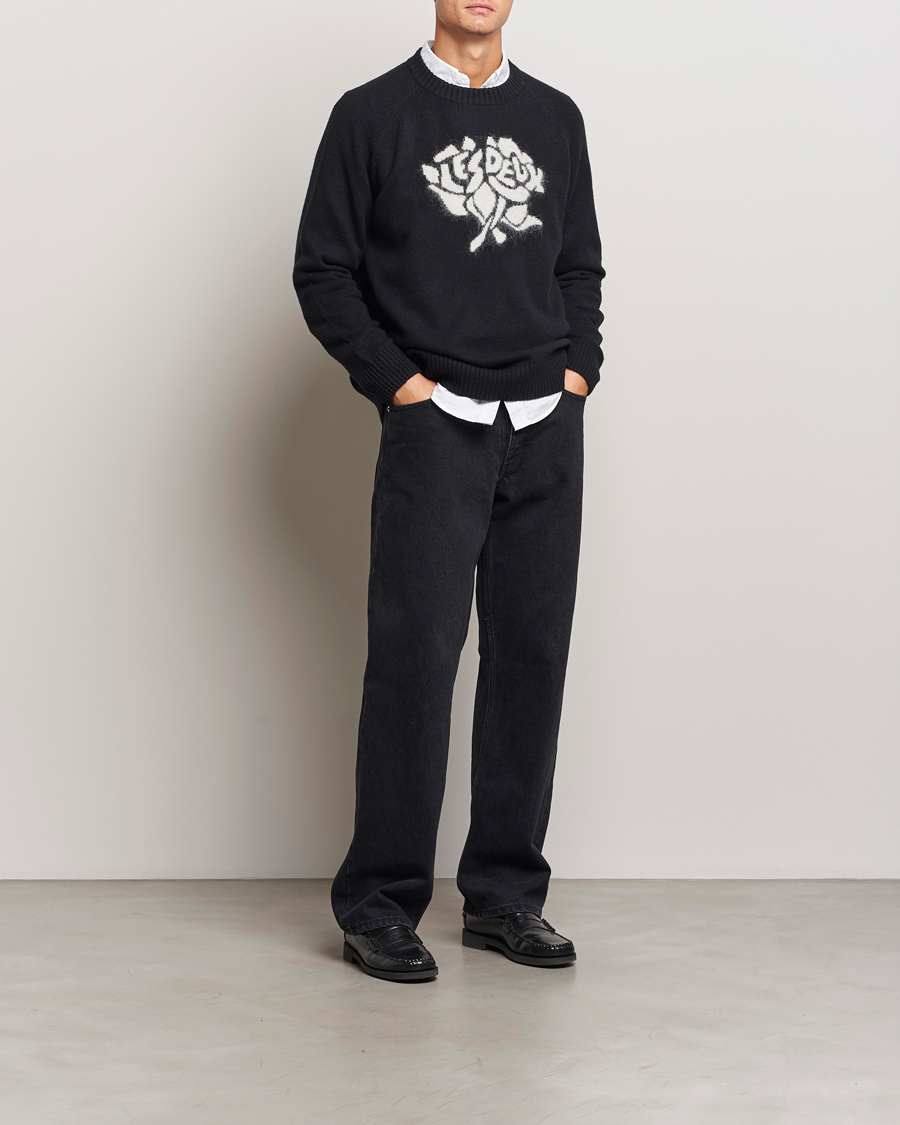 Herr | Tröjor | LES DEUX | Felipe Knit Black/Ivory