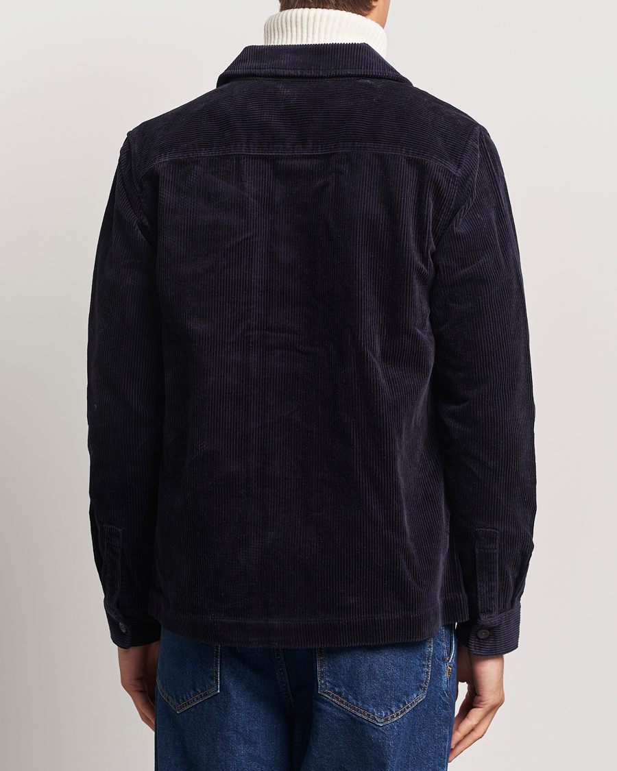 Herr | Skjortor | LES DEUX | Layton Corduroy Overshirt Dark Navy