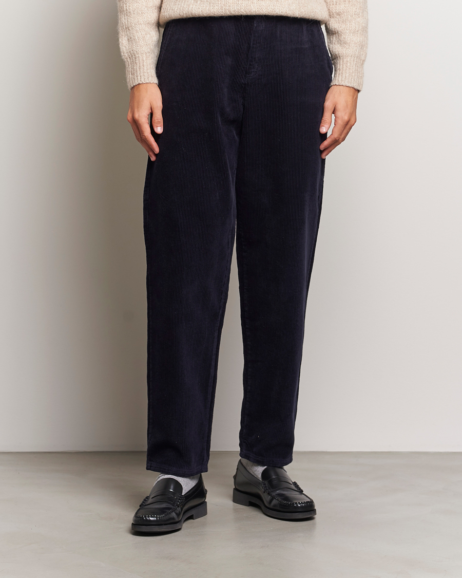 Herr | Byxor | LES DEUX | Kody Heavy Corduroy Pants Dark Navy