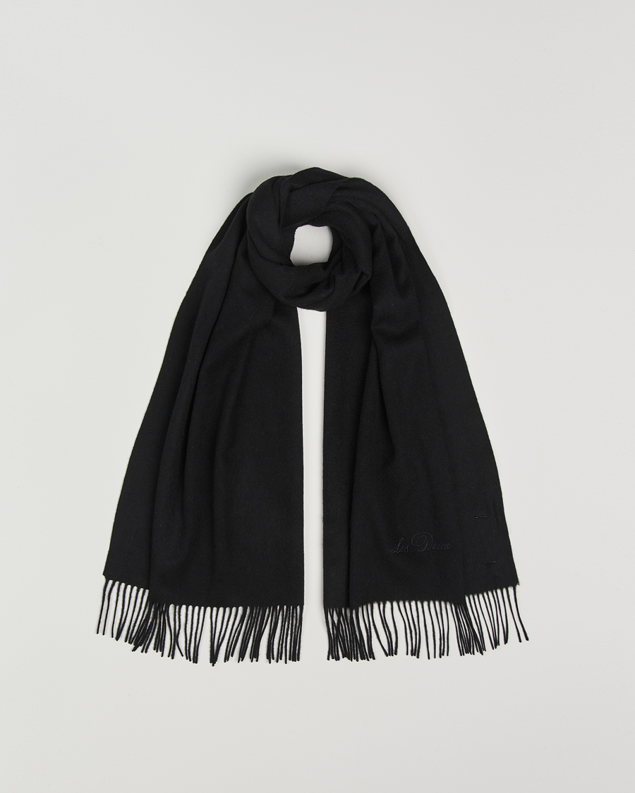 Herr | Les Deux Wayne Wool Scarf Black | LES DEUX | Wayne Wool Scarf Black