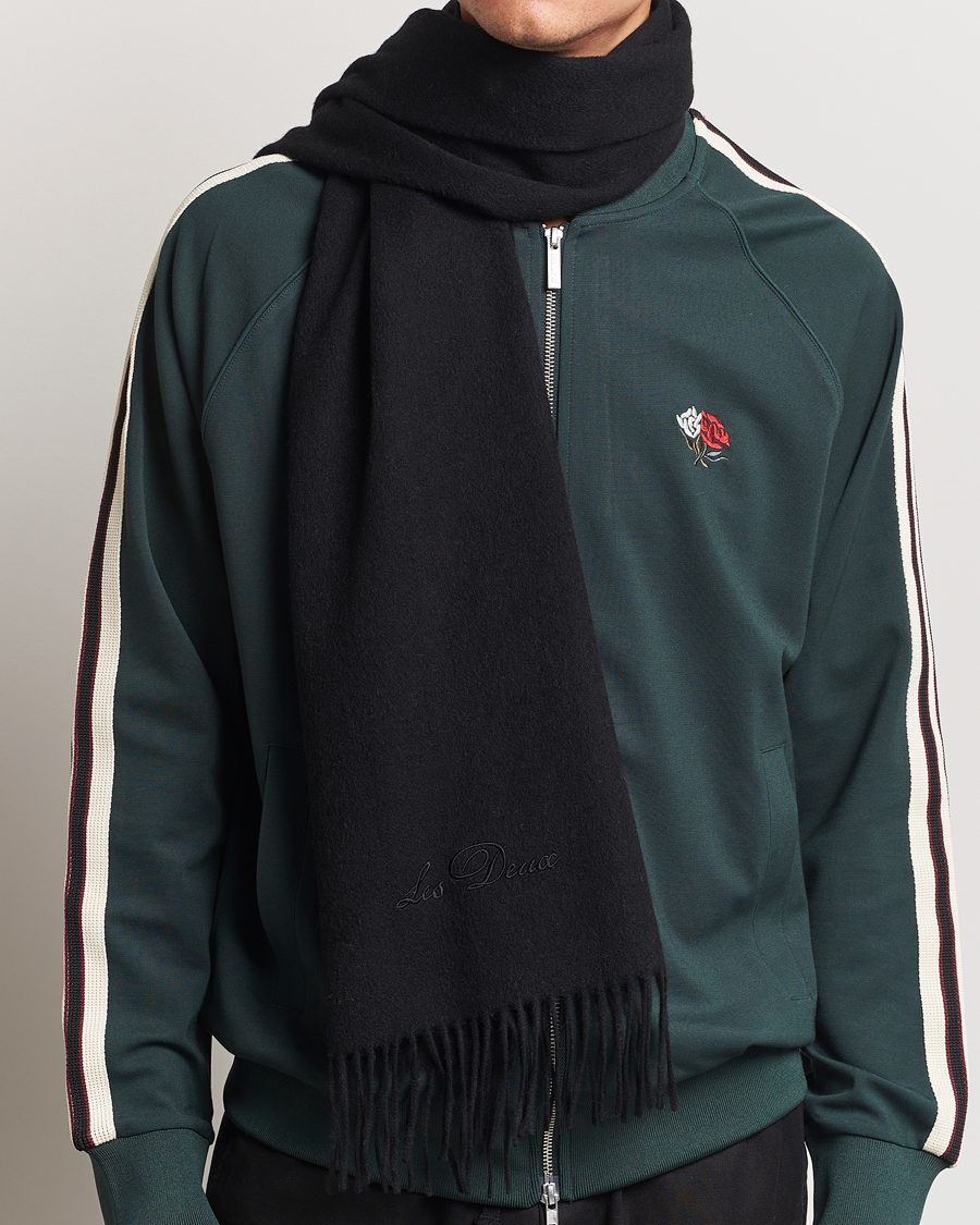 Herr | Les Deux Wayne Wool Scarf Black | LES DEUX | Wayne Wool Scarf Black
