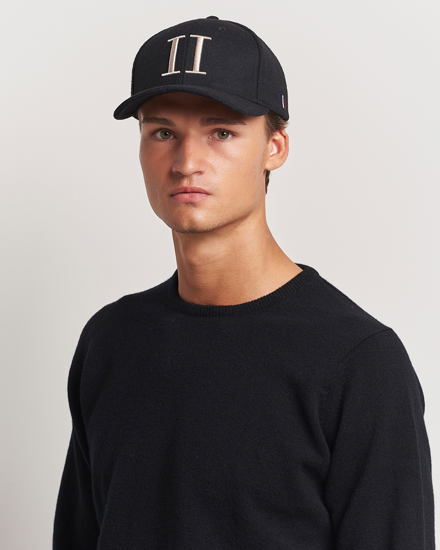 Herr | Les Deux Encore Wool Baseball Cap Black/Ivory | LES DEUX | Encore Wool Baseball Cap Black/Ivory