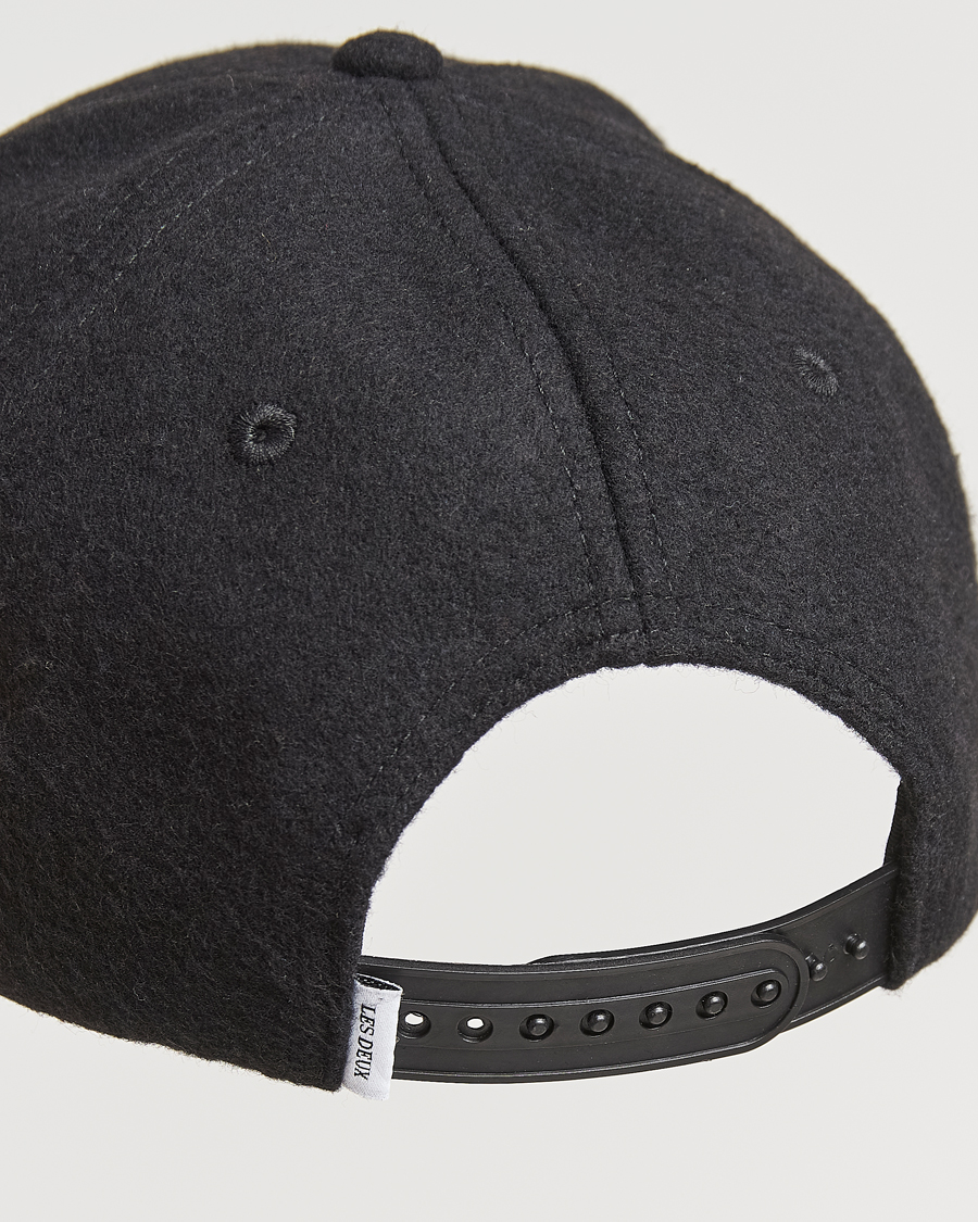 Herr | Les Deux Encore Wool Baseball Cap Black/Ivory | LES DEUX | Encore Wool Baseball Cap Black/Ivory