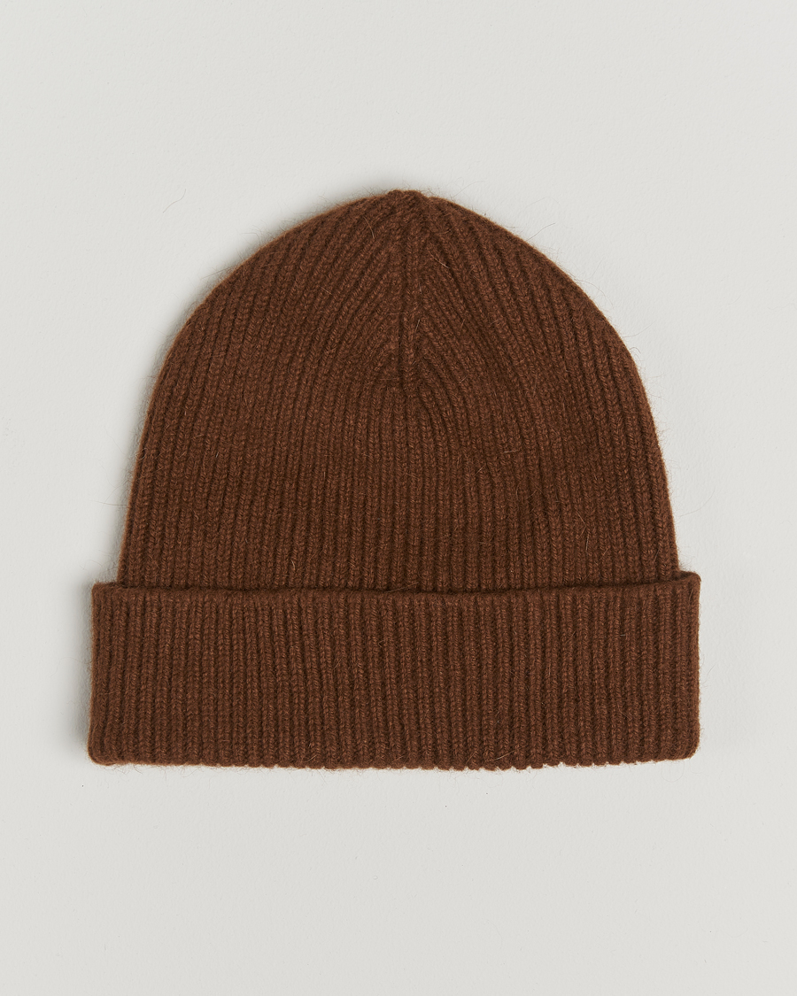 Herr | Mössor | Le Bonnet | Lambswool/Caregora Beanie Walnut