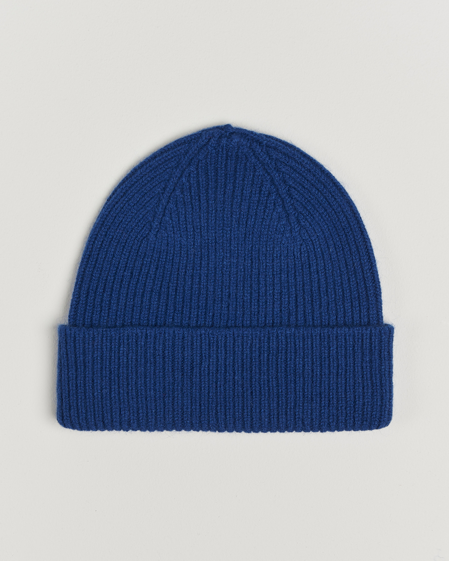Herr | Mössor | Le Bonnet | Lambswool/Caregora Beanie Marin