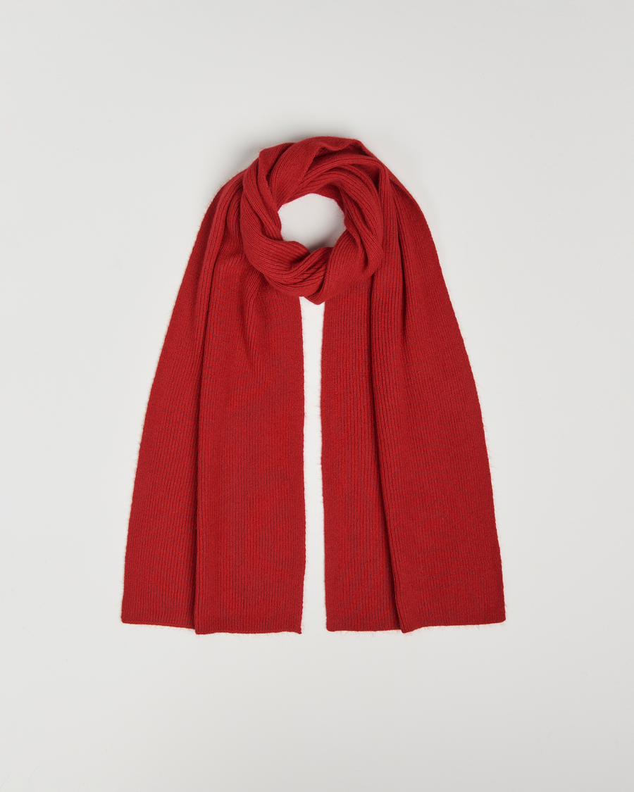 Herr | Halsdukar | Le Bonnet | Lambswool/Caregora Scarf Framboise