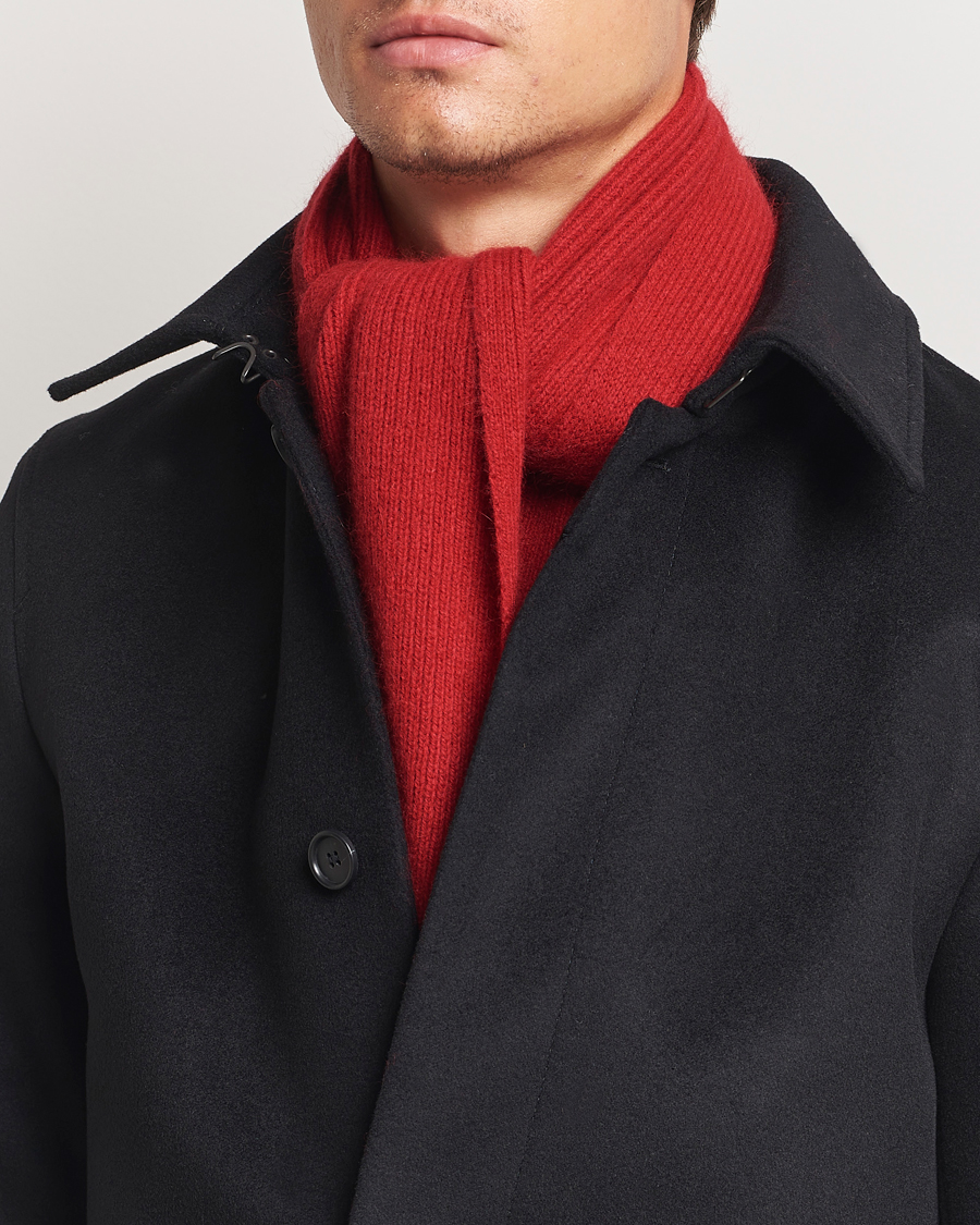 Herr | Halsdukar | Le Bonnet | Lambswool/Caregora Scarf Framboise