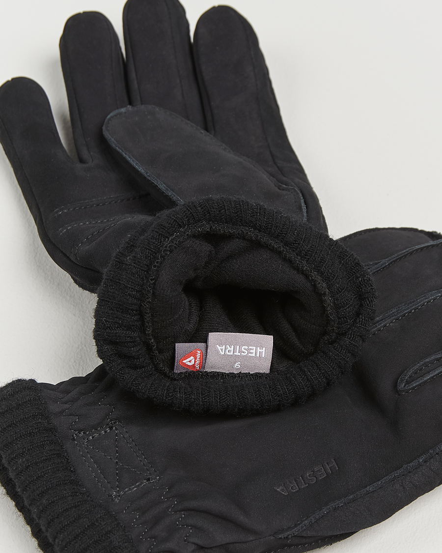 Herr | Handskar | Hestra | Joar Primaloft Lined Nubuck Glove Black