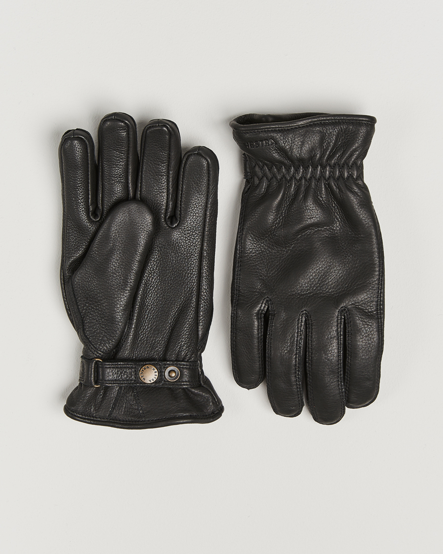 Herr | Handskar | Hestra | Burensvik Deerskin Wool Pile Glove Black