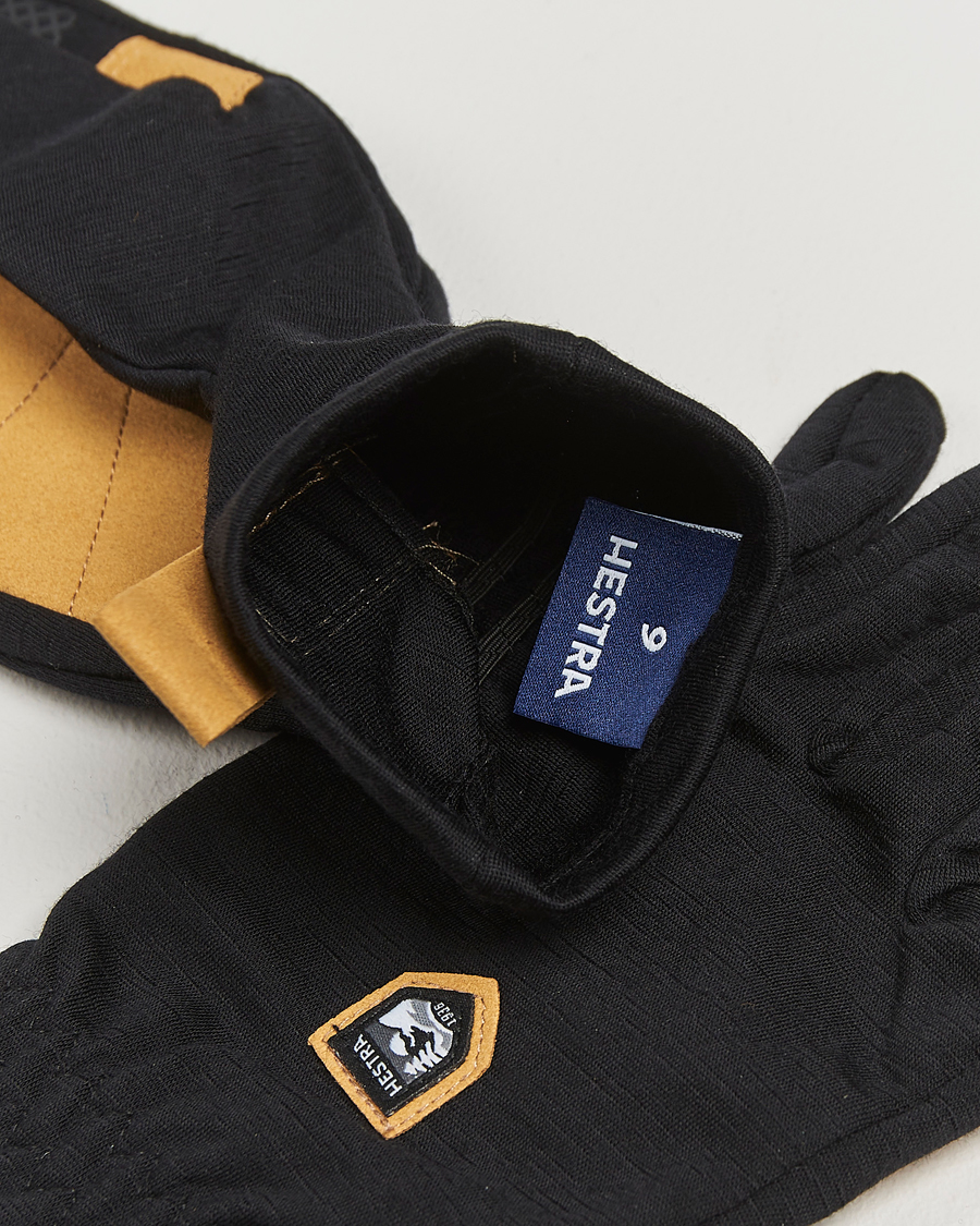 Herr | Handskar | Hestra | Merino Windwool Liner Glove Black
