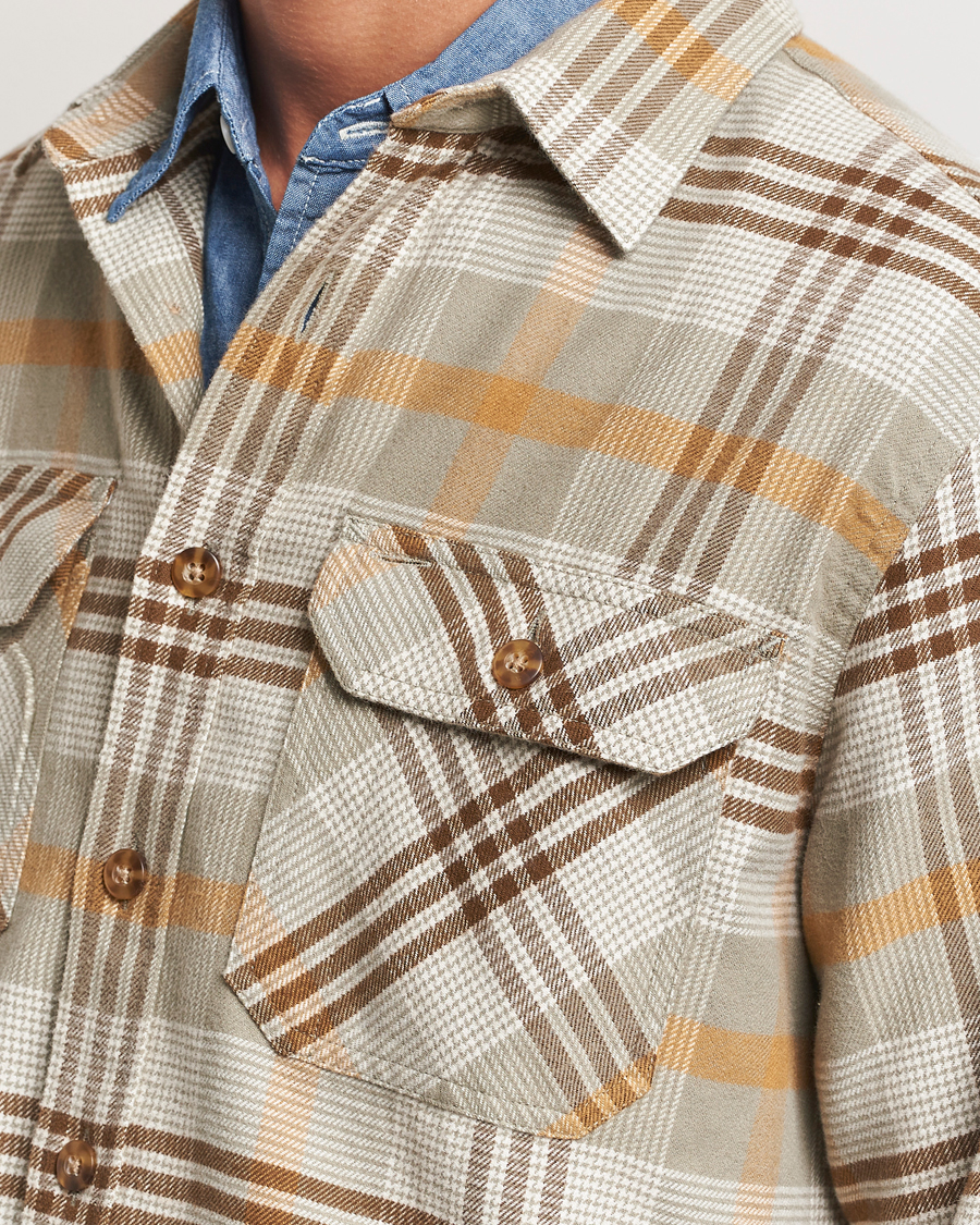 Herr | Skjortor | Pendleton | Burnside Flannel Shirt Tan Plaid