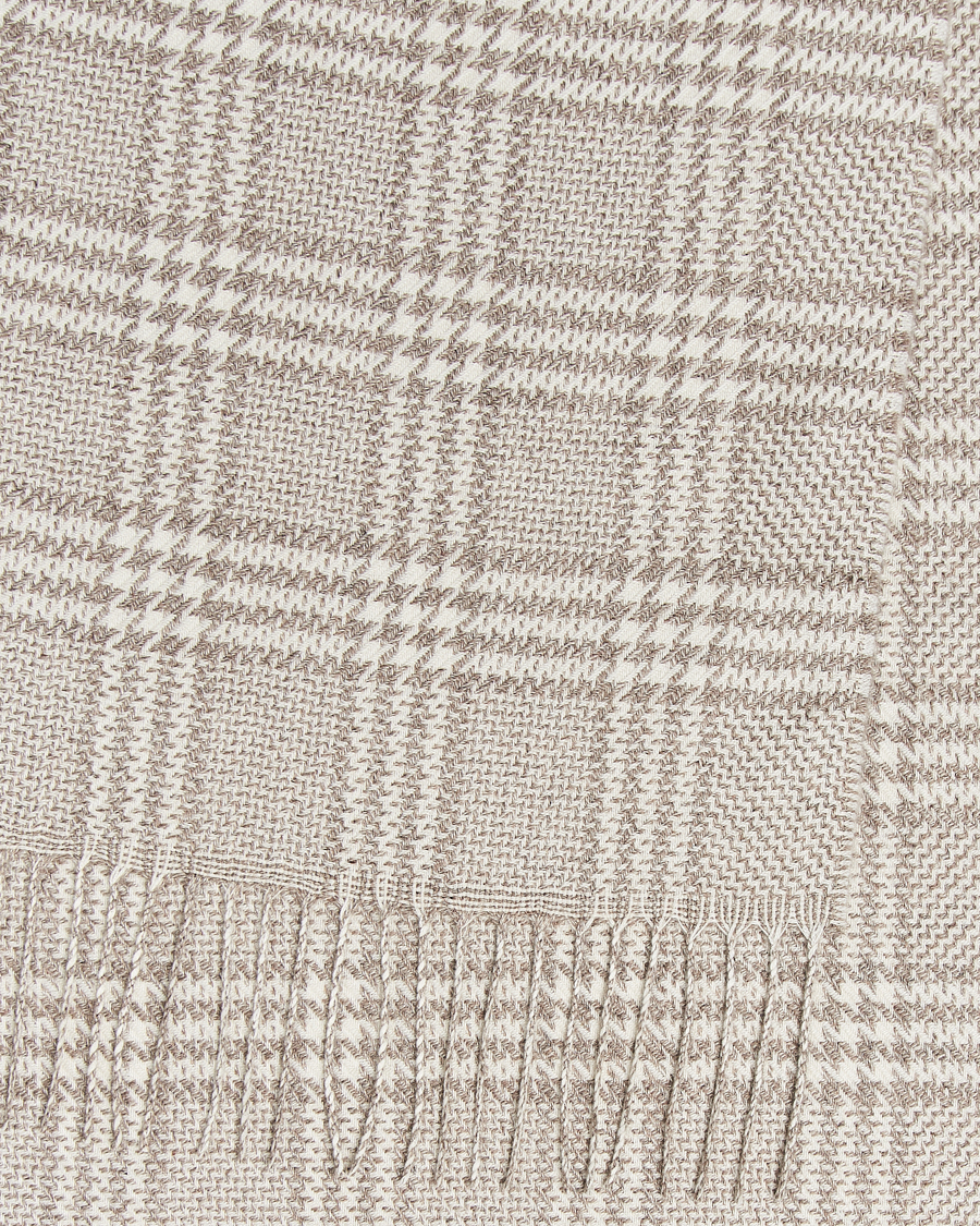 Herr | Piacenza Cashmere Cashmere/Silk Houndstooth Scarf Light Beige | Piacenza Cashmere | Cashmere/Silk Houndstooth Scarf Light Beige