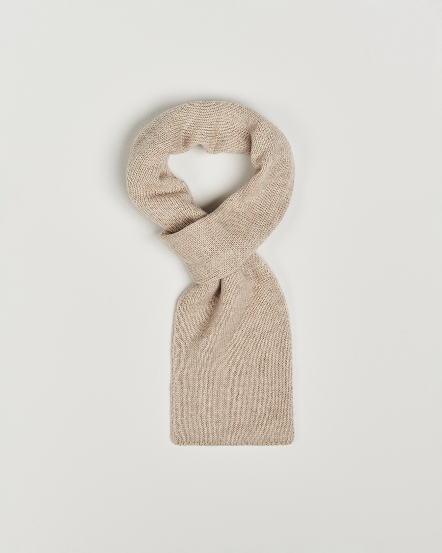 Herr | Piacenza Cashmere Short Loop Cashmere Scarf Light Beige | Piacenza Cashmere | Short Loop Cashmere Scarf Light Beige