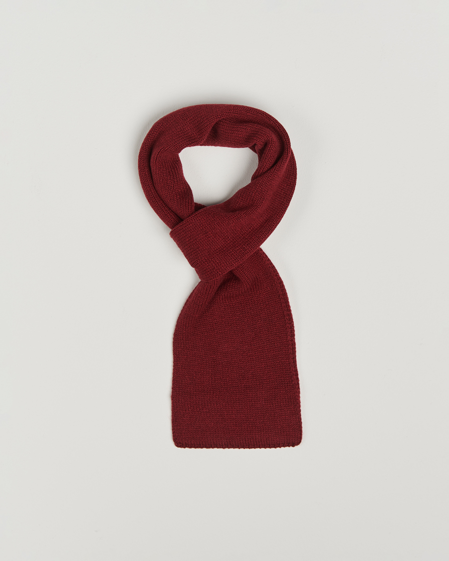 Herr | Piacenza Cashmere Short Loop Cashmere Scarf Burgundy | Piacenza Cashmere | Short Loop Cashmere Scarf Burgundy