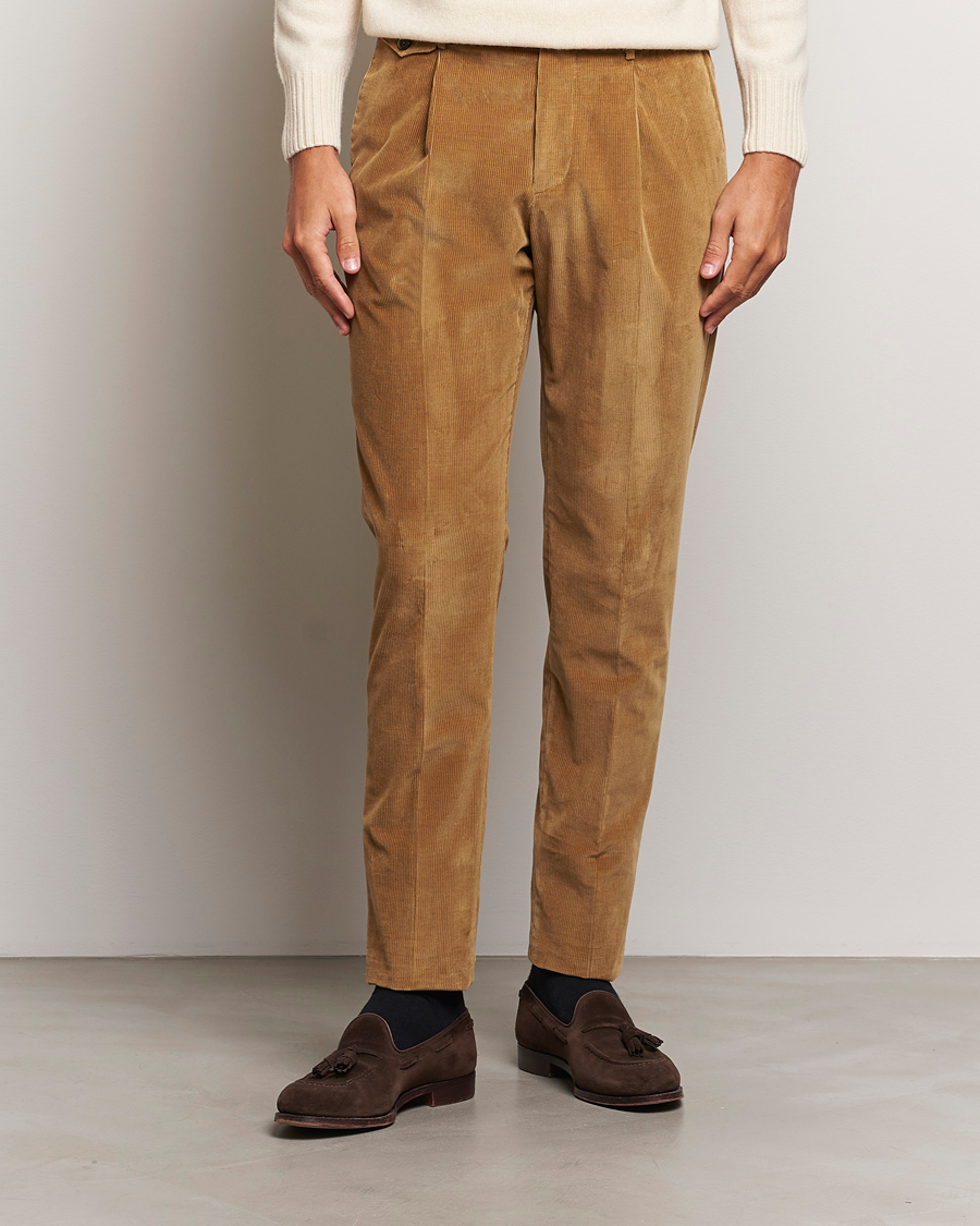 Herr | Byxor | PT01 | Slim Fit Corduroy Trousers Brown