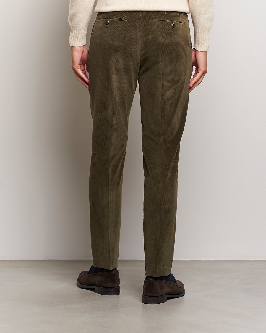 Herr | Byxor | PT01 | Slim Fit Corduroy Trousers Dark Green