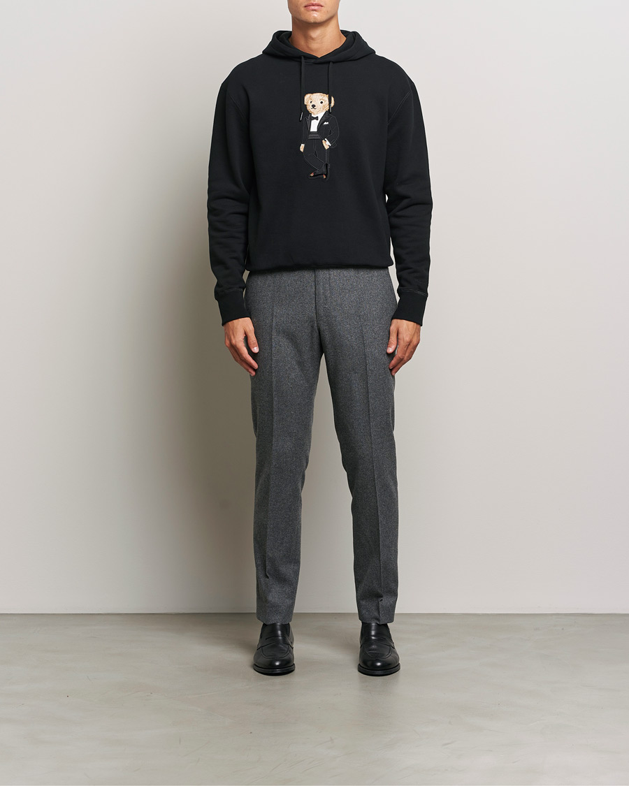 Herr | Tröjor | Ralph Lauren Purple Label | Luxury Fleece Bear Hoodie Black