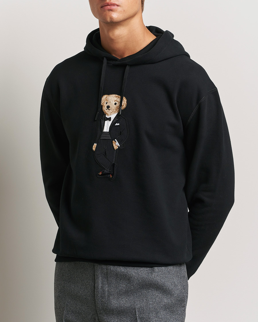 Herr | Tröjor | Ralph Lauren Purple Label | Luxury Fleece Bear Hoodie Black