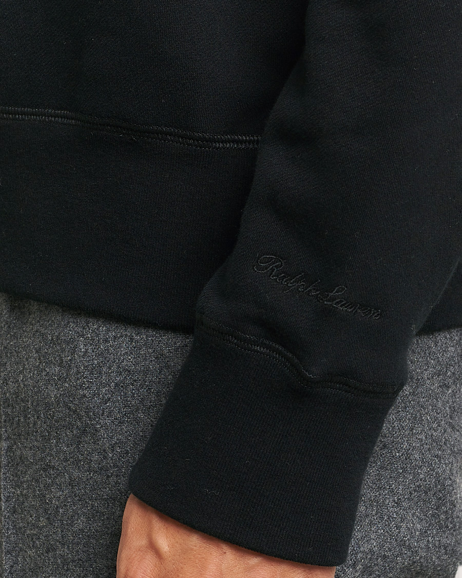 Herr | Tröjor | Ralph Lauren Purple Label | Luxury Fleece Bear Hoodie Black