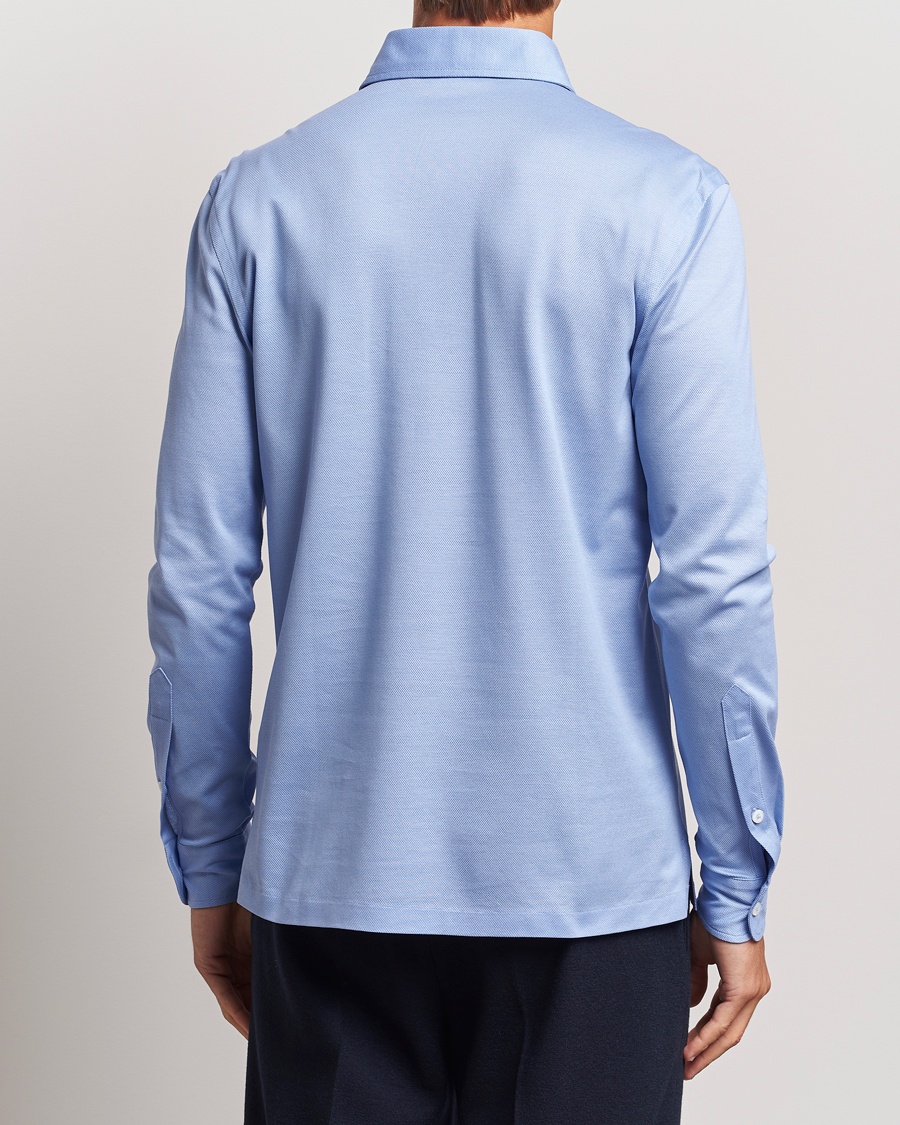 Herr | Tröjor | Ralph Lauren Purple Label | Long Sleeve Polo Light Blue