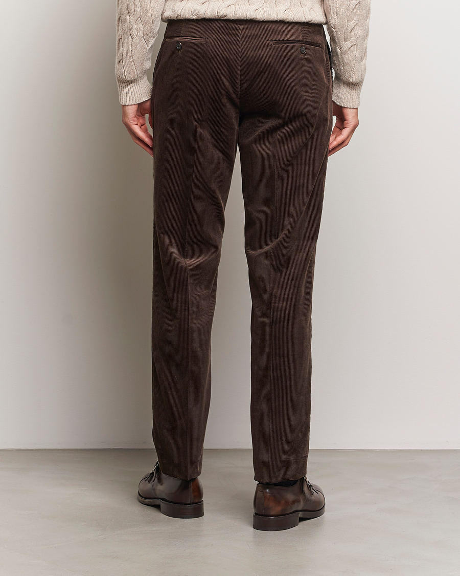 Herr | Byxor | Ralph Lauren Purple Label | Wale Corduroy Trousers Brown