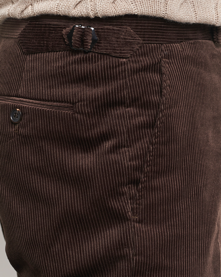 Herr | Byxor | Ralph Lauren Purple Label | Wale Corduroy Trousers Brown