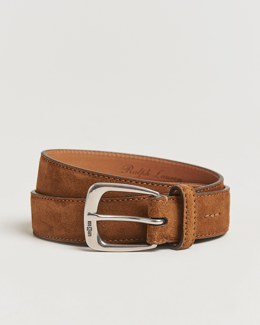 Herr | Ralph Lauren Purple Label Western Belt Brown Suede | Ralph Lauren Purple Label | Western Belt Brown Suede