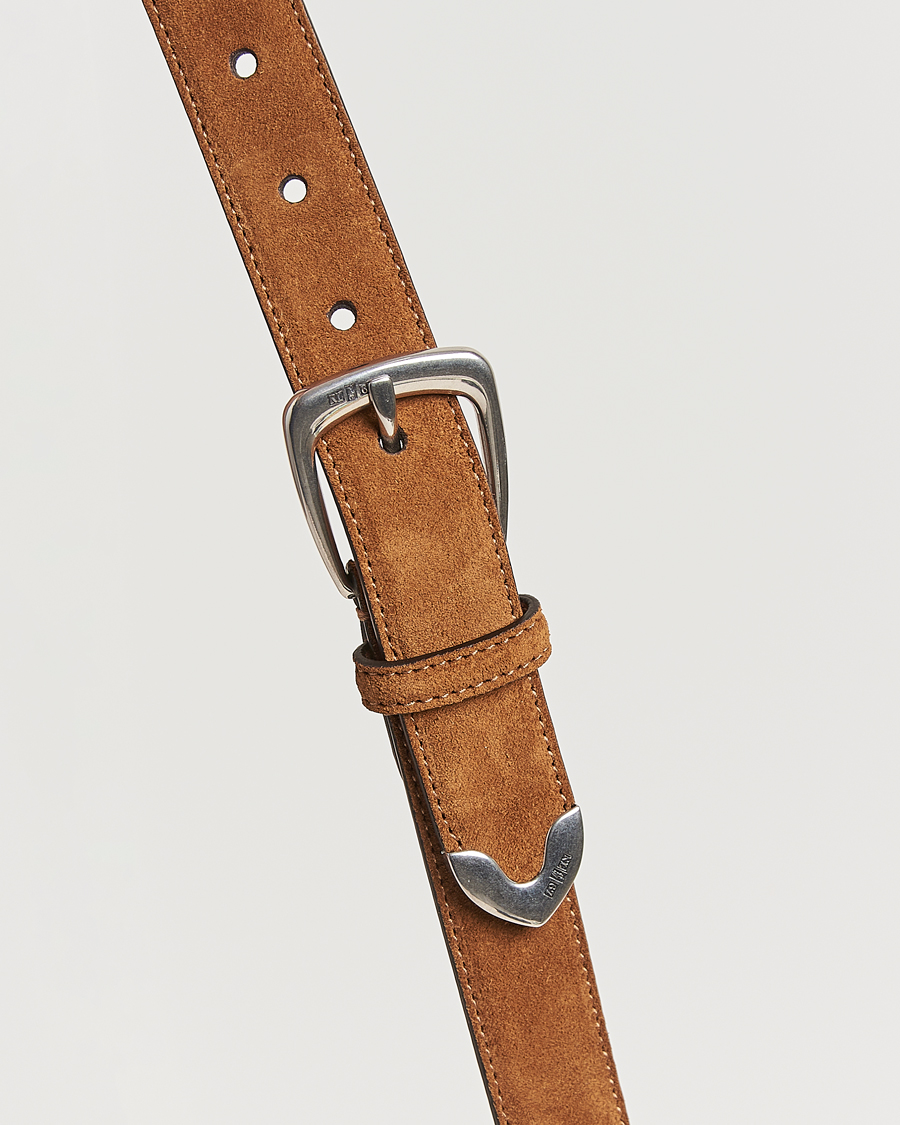 Herr | Ralph Lauren Purple Label Western Belt Brown Suede | Ralph Lauren Purple Label | Western Belt Brown Suede