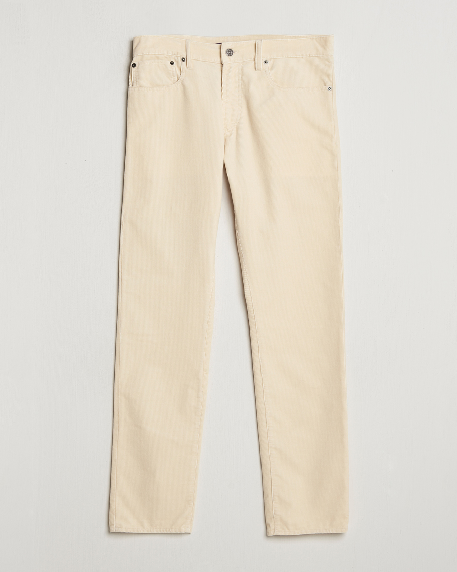 Herr | Byxor | Ralph Lauren Purple Label | Slim Fit 5-Pocket Corduroy Pants Cream